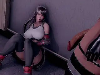 Futa Fucks Tifa Lockhart Blowjob Fucked against Wall Final Fantasy Uncensored Creampie Hentai