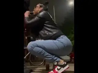 Sucking up a Big Dick Nigga in Public in Brooklyn we got Caught at the first Spot but he Bust a Big