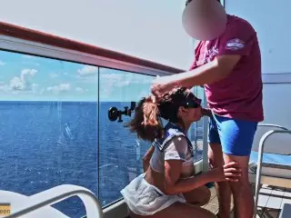 Sexy Teen Fucked in Public on a Cruise Balcony!