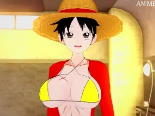 ONE PIECE MONKEY D LUFFY GENDER BENDER ANIME HENTAI 3D UNCENSORED