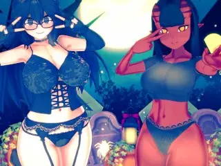 HALLOWEEN SPECIAL ANIME HENTAI SFM SPOOKY SEXY COMPILATION (Hex Maniac and Meru the Succubus)