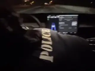 Aubrey Receives Head from Cop in self Driving Car.