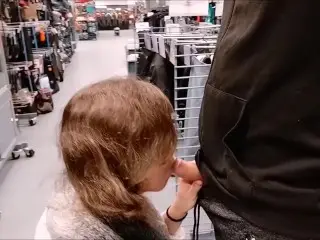 Exciting Blowjob in Shopping Center