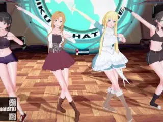 【KKS／MMD】Brown Eyed Girls - Abracadabra アスナ 桐ヶ谷直葉 アリス 朝田詩乃【SAO】