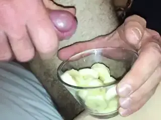 girl friend eat cum and banana food and cum amateur italian