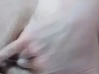 Pussy full of sperm and clitoris jerking