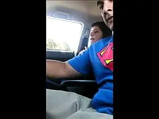 Quick handjob in a car by a desi hot babe