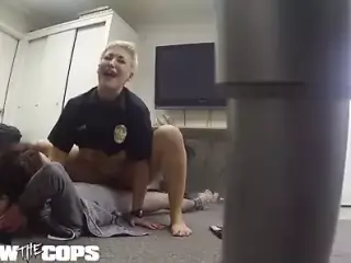 Screw the Cops  Busty Big booty Latina cop caught having sex