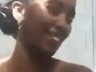 Beautiful Somali girl in the shower