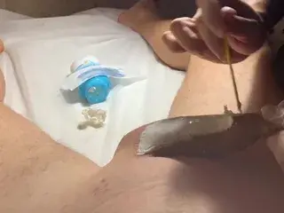 Brazilian Wax for a Big Floppy Dick     Part 3 Cock and Ball