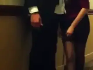 Caught Fucking in Hotel Hallway