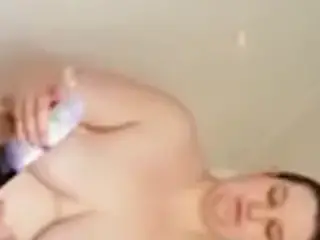 BBW Beth Plays With Her Big Tits and Pussy in the Shower