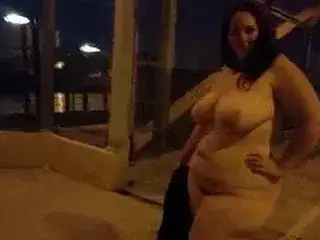 Bbw out in public with No Shame