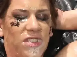 Mandy Taylor loses dignity in extreme bukkake (59 cumshots)