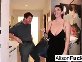 Busty Alison Tyler meets her Catfish then fucks his roomate