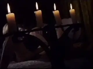 Horny whores have wild nighttime lesbian sex in dark room