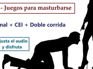 JOI CEI con anal, humillacion y doble corrida. En espanol.