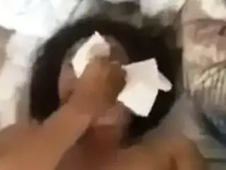 SG - Cumshot to this Hot Malay Cutie's Face