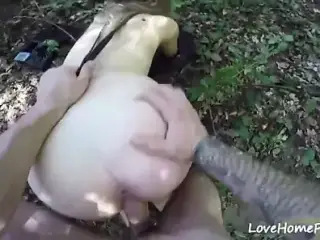 Forest sex and banging cock