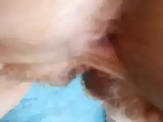 cumming on her spread asshole
