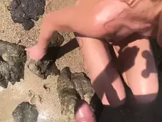Beach pee fun
