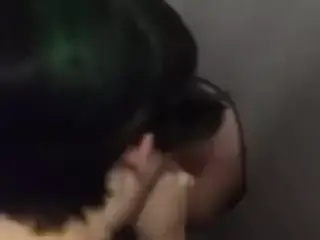 Gloryhole Blowjob With Surprise Cum In Mouth