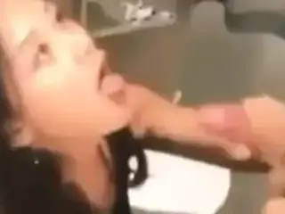 dressing room cum in mouth