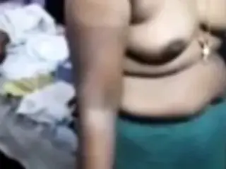 Indian Aunty Showing Body in front of Uncle