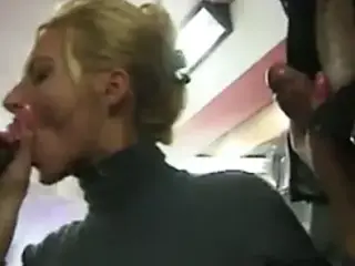 Leggy blonde can't wait to go home, gets fucked in department store