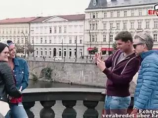 GERMAN HORNY GIRLS PICK UP GUY IN PUBLIC AND FUCK HIM HOME