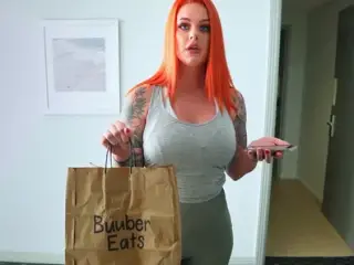 FUCKING THE UBER EATS DELIVERY GIRL