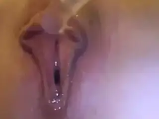 Pussy juices flow after orgasm