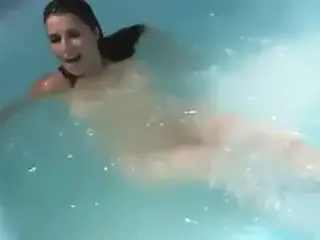 Ex-Girl Friend playing in Hot Tube