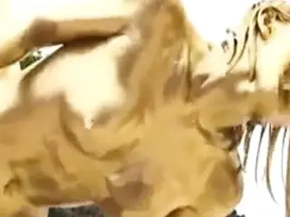 Japanese gold bodypaint sex