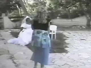 french girl gets fucked while wearing a white wedding dress