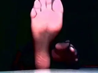 Sexy feet tease with sheer toes and wrinkled soles