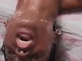 Ebony cum covered