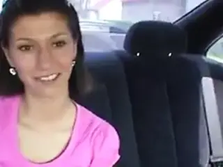 girl sucks in the car in front of everybody
