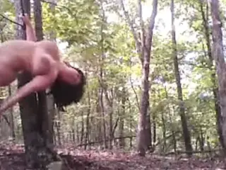 big tits milf in the woods