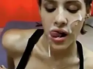 Latina Double Cum Facial