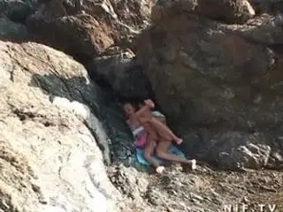 Anal sex on the beach for a french amateur couple