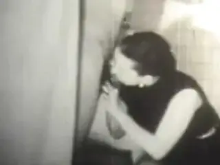Black and White Vintage Swingers in A Bathroom