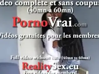 Accidental creampie for a casting! French amateur