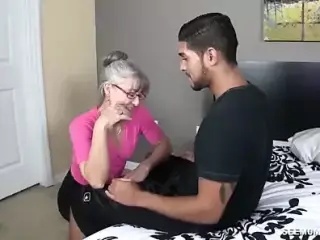 Horny Granny Sucks A Young Dick