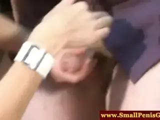 Small penis guy being teased
