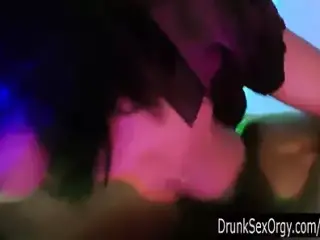 Sexy party chicks fucking in club