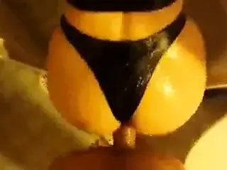 Me fucking my wife's big wet ass in latex strings in shower