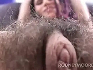 Kitty Bush Skinny Hairy Girl Big Clit and Hairy Arm Pits