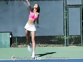 HD FantasyHD - Little Dillion Harper fucked on tennis court