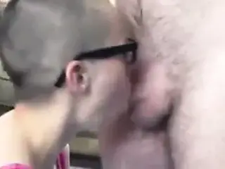 Shaved Head Cocksucker